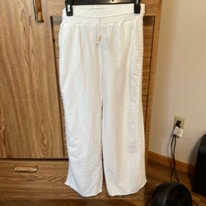 Daughters closet- white beach cover up pants